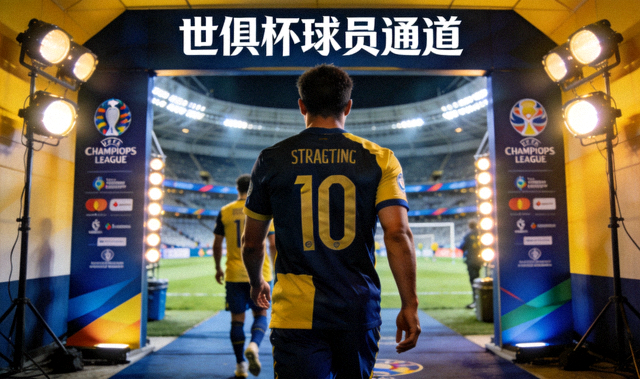 世俱杯球员通道专题视频封面，球员步入球场的背影